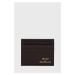 Kožené pouzdro na karty Polo Ralph Lauren pánský, hnědá barva