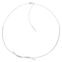 Calvin Klein Slušivý ocelový náhrdelník s krystaly Crystallized Weave 35000510