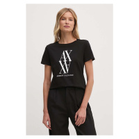 Bavlněné tričko Armani Exchange černá barva, 6DYT04 YJG3Z