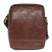 SEGALI Pánská kožená taška přes rameno SG-21110 hnědá