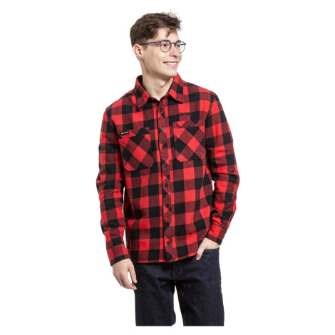 Meatfly pánská košile Hunt 2.0 Premium Red | Červená | 100% bavlna