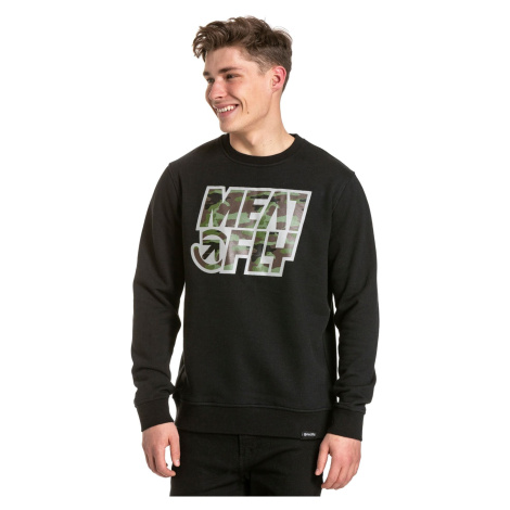 Meatfly pánská mikina Repash Crewneck Black | Černá