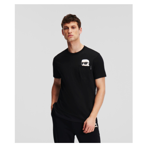 Tričko karl lagerfeld ikonik 2.0 pocket t-shirt black