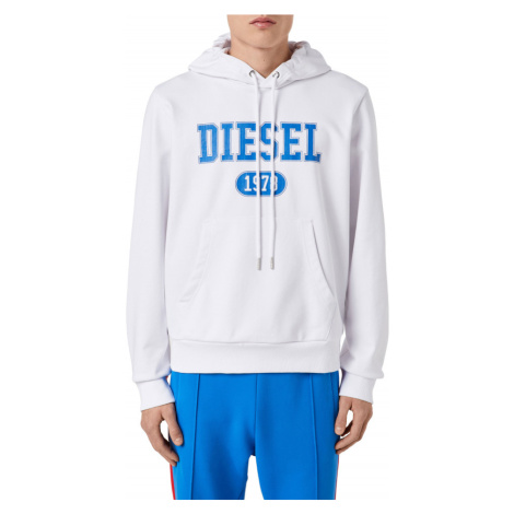 Mikina diesel s-ginn-hood-k25 sweat-shirt bílá