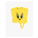 Koton Tweety licencované tričko. Flitrová vyšívaná krátká rukáv s uvazovacím pasem a kulatým výs