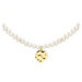 Manoki Perlový choker náhrdelník Bibiana Gold - chirurgická ocel, perla WA539G Zlatá 42 cm