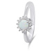 Brilio Silver Nádherný stříbrný prsten s opálem a zirkony RI056W 54 mm