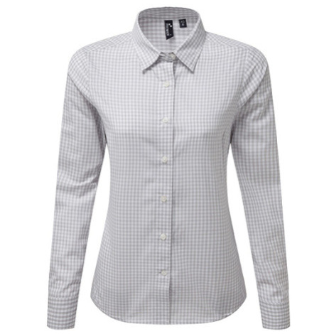 Premier Workwear Dámská košile s dlouhým rukávem PR352 Silver -ca. Pantone 429C
