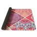 YATE Yoga Mat přírodní guma, 1 mm - vzor A růžová