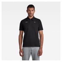 G-STAR Polo shirt - Logo slub polo s\s black