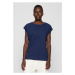 Urban Classics / Pre-Pack Ladies Extended Shoulder Tee white+darkblue