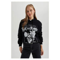 DEFACTO Oversize Fit Rick and Morty Licensed Printed Sweatshirt