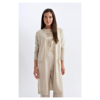 DEFACTO Regular Fit V-Neck Long Knitwear Cardigan