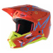 Alpinestars S-M5 Action Helmet Orange Fluorescent/Cyan/Yellow Fluorescent/Glossy Přilba