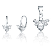 JVD Krásný set šperků Včelky SVLS0103SJ5BI00 (přívěsek, náušnice)