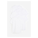 H & M - Tričko Slim Fit's výstřihem do V 5 kusů - bílá