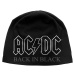 RockOff AC/DC UNISEX BEANIE HAT: BACK IN BLACK unisex čepice - černá