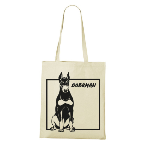 Plátěná taška s potiskem plemene Dobrman - skvělý dárek pro milovníky psů BezvaTriko