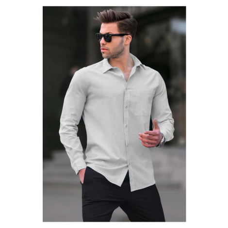 Madmext Gray Regular Fit Men's Shirt 5592