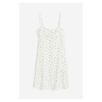 H & M - Šaty z mačkaného žerzeje - bílá