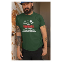 MMO Pánské tričko Elektrikář Barva: Láhvově zelená