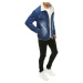 Modrá džínová bunda pánská riflová bunda s kapsami na hrudi