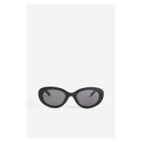 H & M - Oválné sluneční brýle - černá