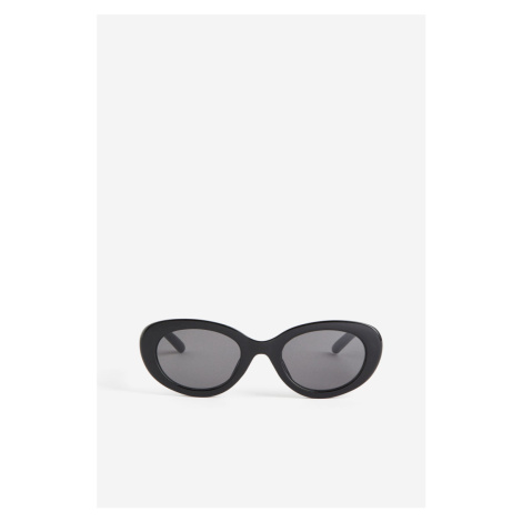 H & M - Oválné sluneční brýle - černá H&M