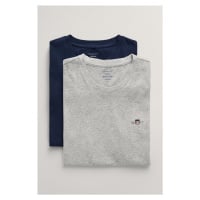 SPODNÍ PRÁDLO GANT C-NECK T-SHIRT 2-PACK LIGHT GREY MEL/NAVY