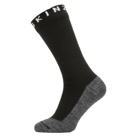 Sealskinz Waterproof Warm Weather Soft Touch Mid Length Sock Black/Grey Marl/White XL Cyklo pono