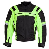 INFINE CST fluo textilní bunda černá/zelená černá/zelená