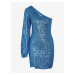 Modré dámské pouzdrové šaty s flitry Noisy May Scarlett - Dámské
