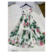 Květované šaty s korzetovým topem