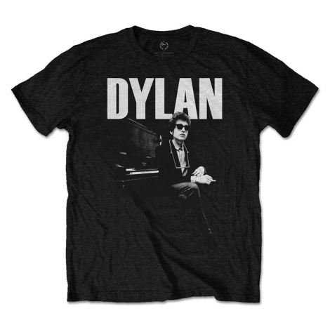 Bob Dylan Tričko At Piano Černá