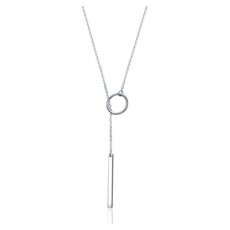 Klenoty Amber Stříbrný provlékací náhrdelník s kruhem