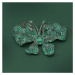 Éternelle Luxusní brož se smaragdovými zirkony Sophia - motýl B8126-LXT0838G Zelená