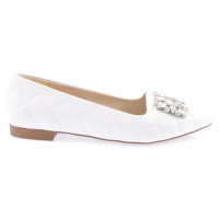 DGN 6560-23y Women's Crystal Square Buckle Flats