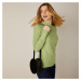 Blancheporte Žebrovaný pulovr se stojáčkem zelenkavá