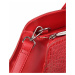 LUIGISANTO Červená taška s motivem krokodýlí kůže