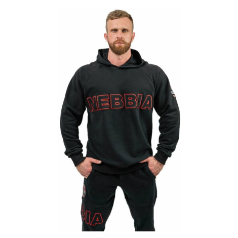 Nebbia Long Pullover Hoodie Legacy Black Fitness mikina