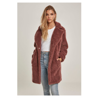 Dámský oversized kabát Sherpa darkrose