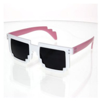 OEM Sluneční brýle hranaté Robot bílo-růžové