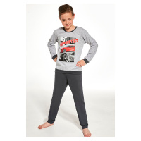 Chlapecké pyžamo Cornette Superfast - bavlna Šedo-tmavěšedá