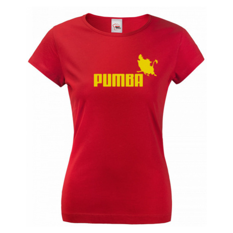 Dámské tričko s potiskem Pumba - originální dárek k narozeninám BezvaTriko