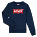 Levis BATWING CREWNECK Modrá