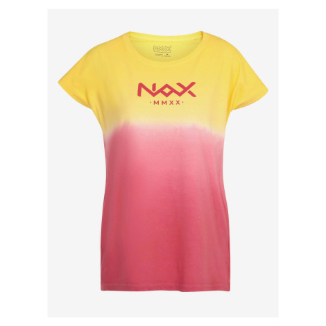 Žluto-růžové dámské tričko NAX KOHUJA