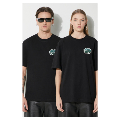 Bavlněné tričko Filling Pieces T-shirt Gowtu černá barva, s aplikací, 74433921861