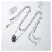 Daniel Dawson Dvojitý náhrdelník Alfredo - chirurgická ocel NH1255 Stříbrná 41 cm + 5 cm (prodlo