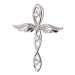 Stříbrný přívěšek kříž s andělskými křídly STRZ0503F