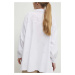 Bavlněná košile Answear Lab bílá barva, relaxed, s klasickým límcem